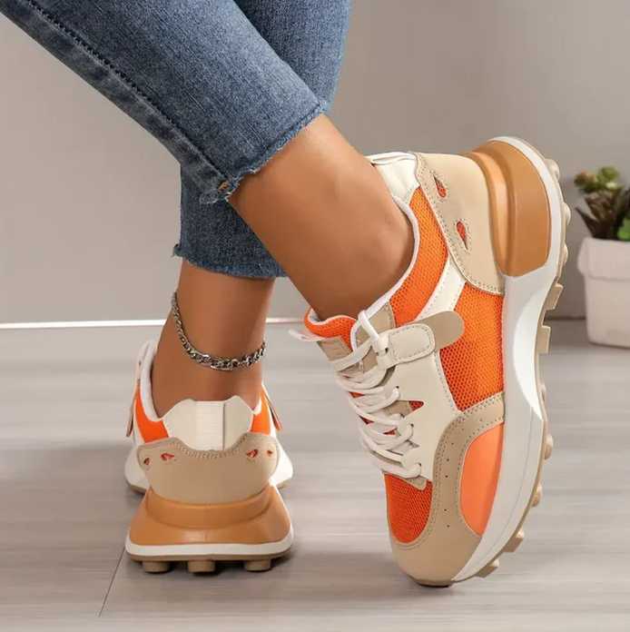 Stilla | Stilfulde Dame Sneakers Colorblock Design Med Høj Bærekomfort