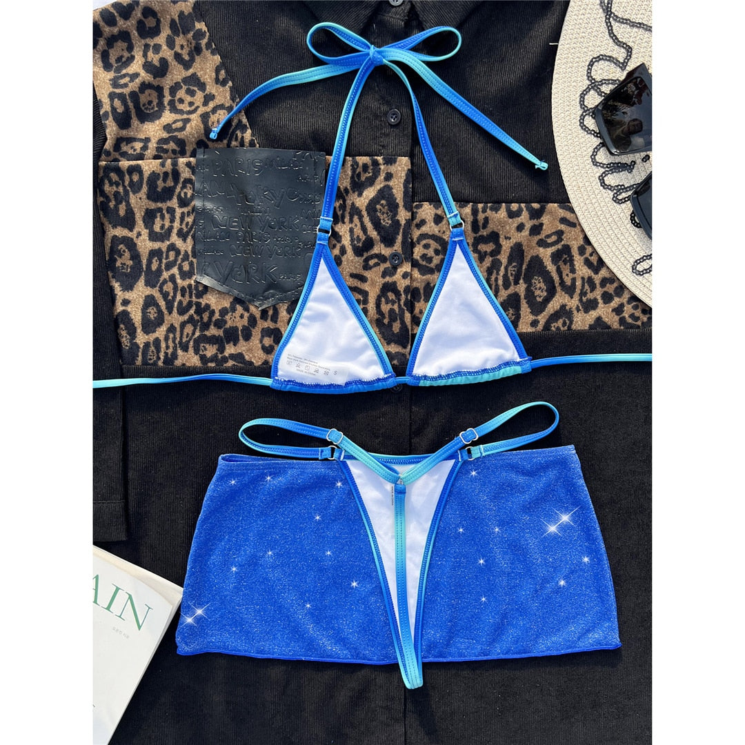 Stilla | Halter Micro Trusse Bikini Sæt & Nederdel Udsalg