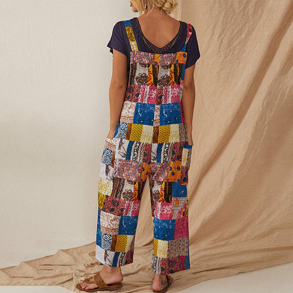Stilla | Jumpsuit med Vide Ben og Vintageprint