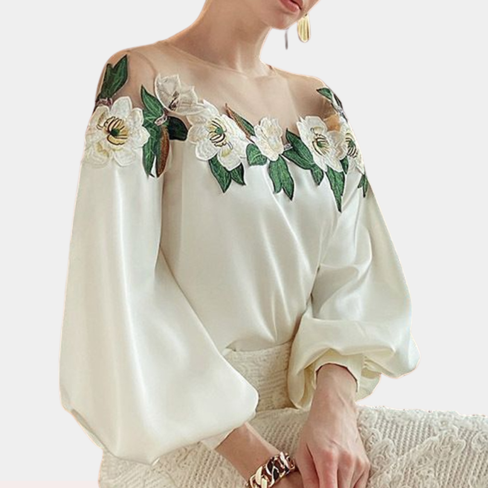 Stilla | Elegant bluse med blomster til damer