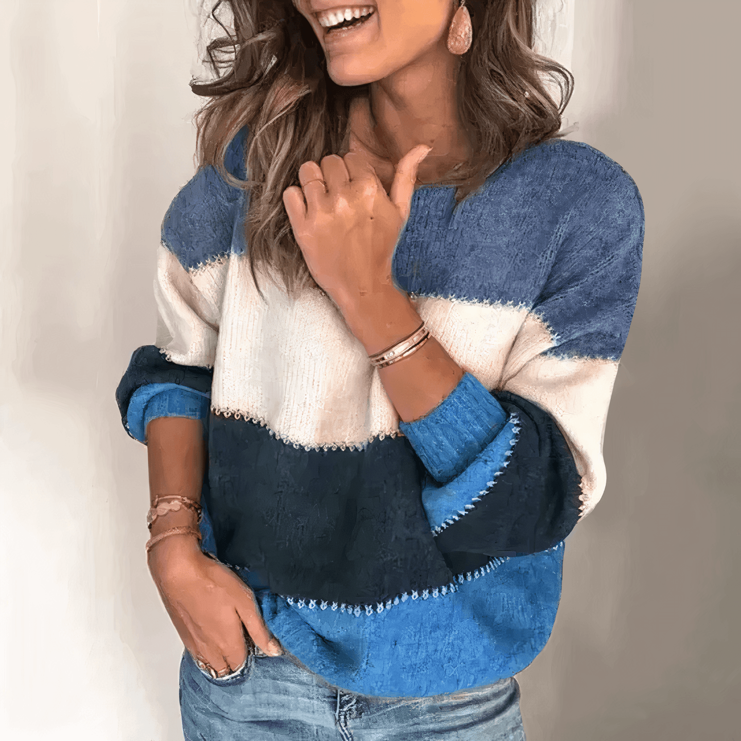 Stilla | Trøje Loose Stripes Trøje Til Kvinder Online salg