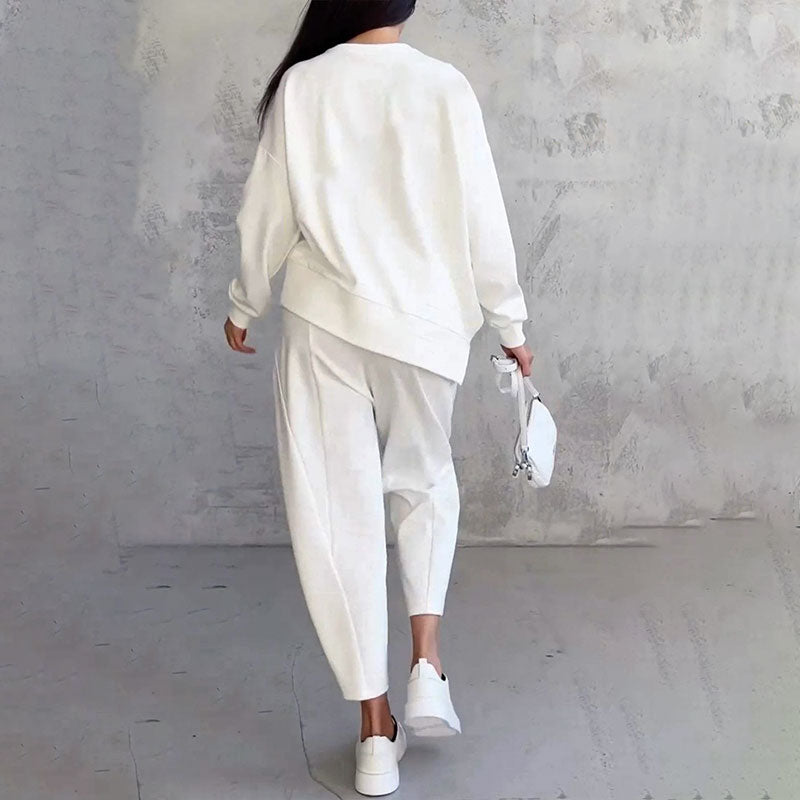 Stilla | Elegant Solid Design To-delt Fritidssæt Til Damer Rabat