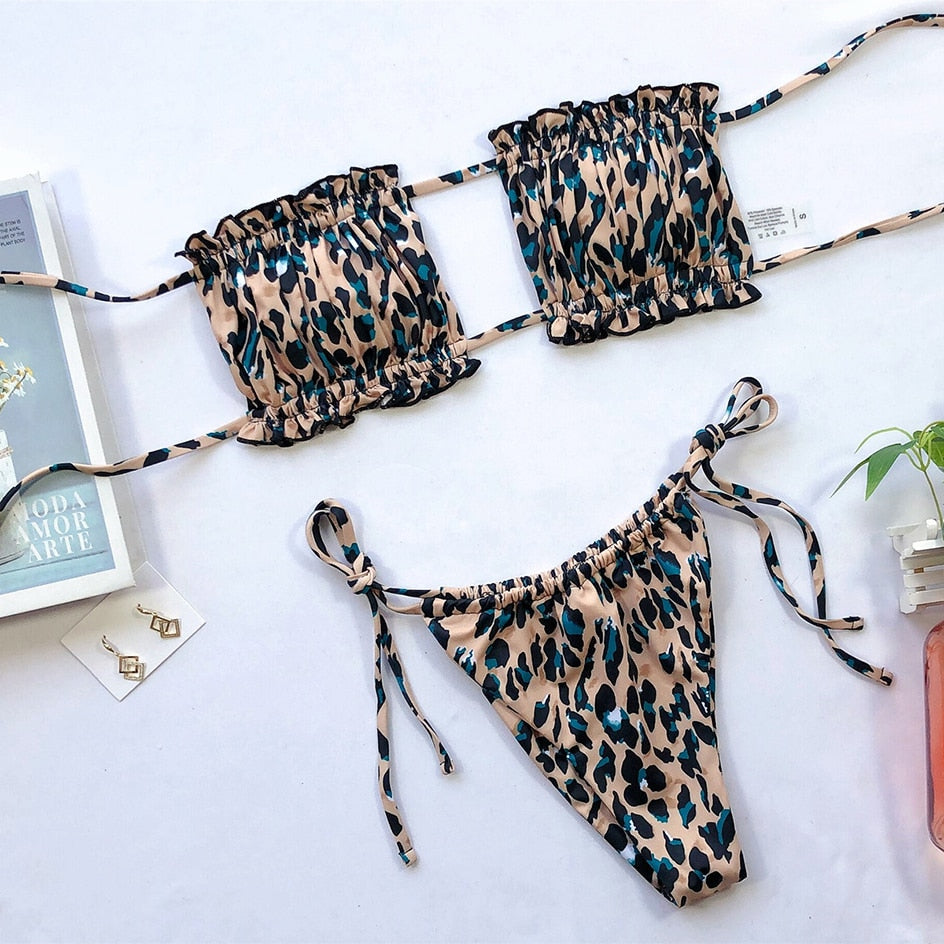 Stilla | Fald Bandeau Badedragt