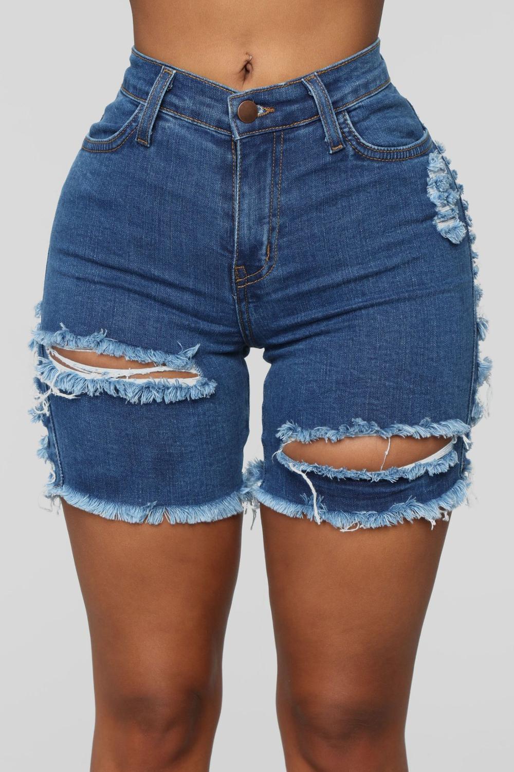 Stilla | Rivet Høj Talje Denim Shorts Udsalg