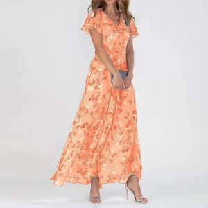 Stilla | Elegante Sommer Blomstret Maxi Kjole Hot på udsalg