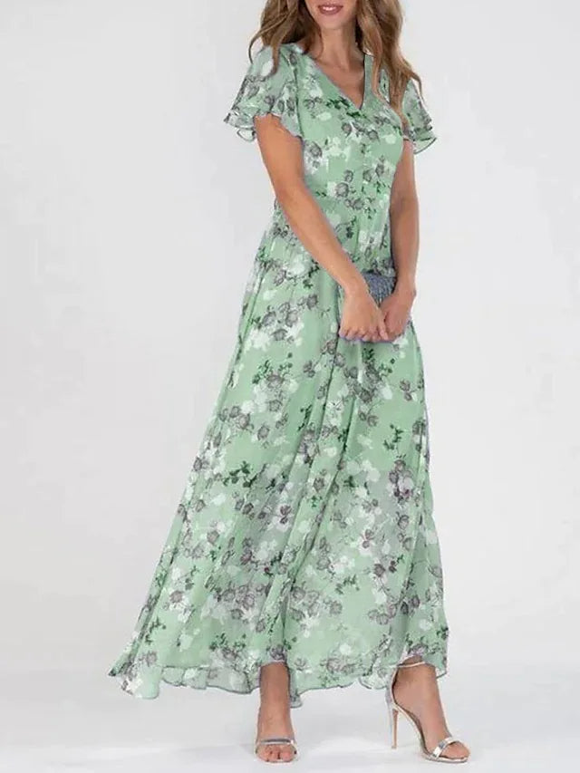 Stilla | Elegante Sommer Blomstret Maxi Kjole Hot på udsalg