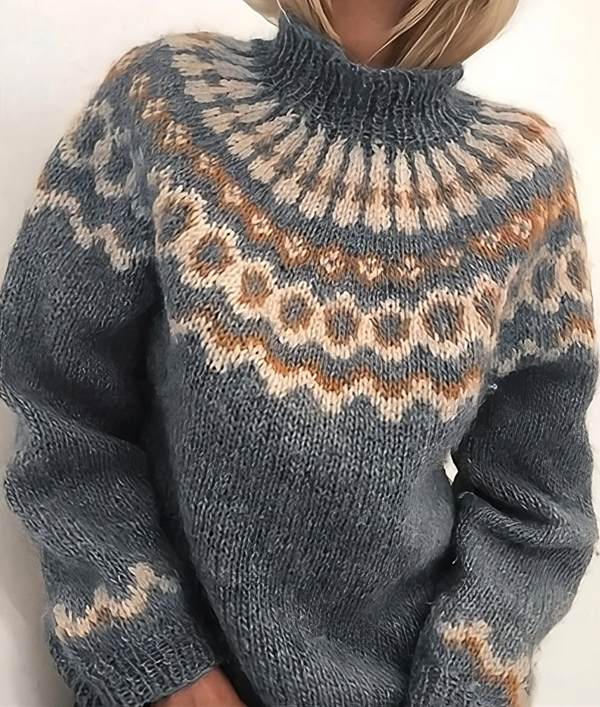 Stilla | Krammebluse med rullekrave af islandsk uld Online
