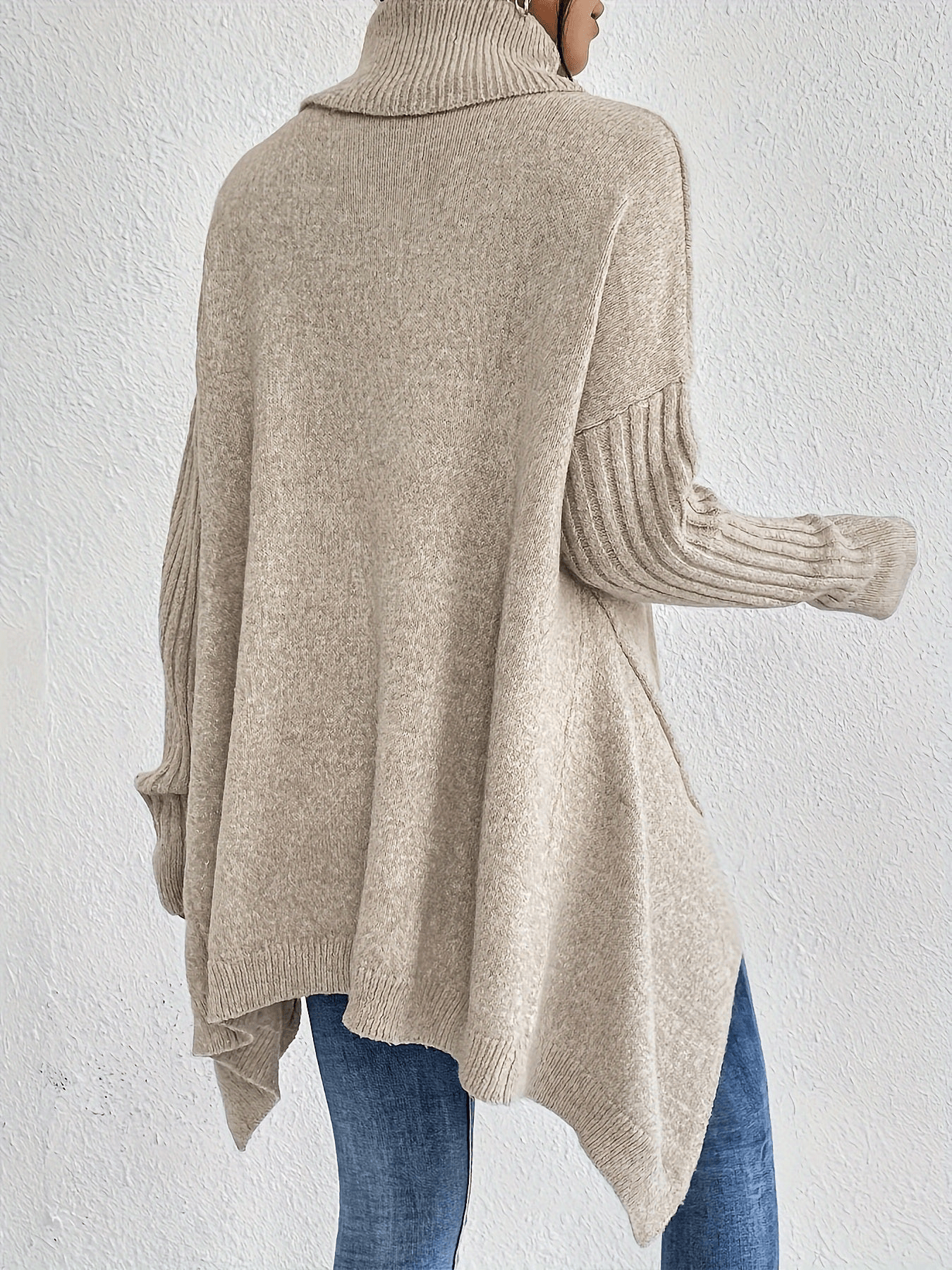 Stilla | Læderagtig bomuldsrullekravepullover dame pullover jumper vest Rabat