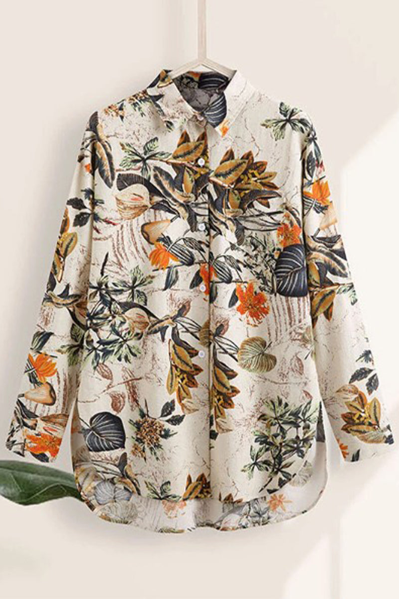 Stilla | Floral Button up Bluse Online Hot Salg