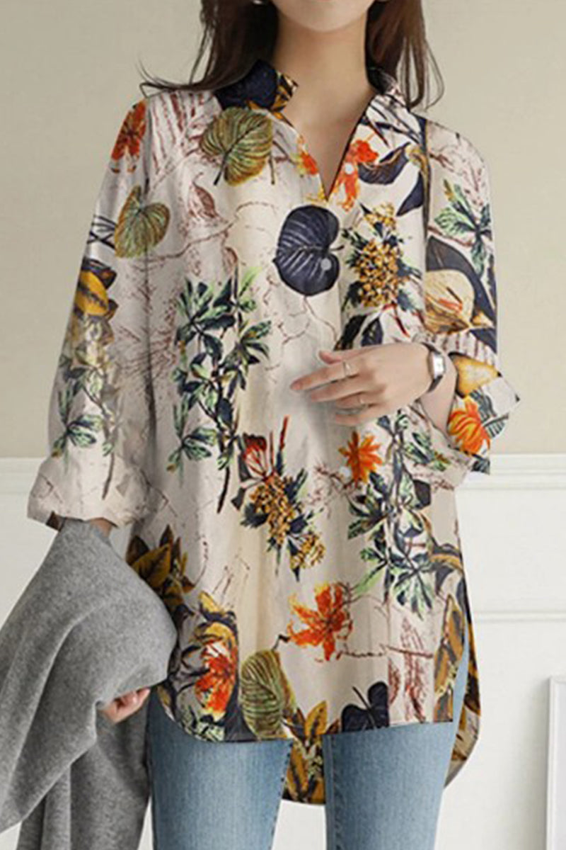 Stilla | Floral Button up Bluse Online Hot Salg