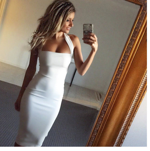 Stilla | Halter Strik Kjole Online Hot Salg