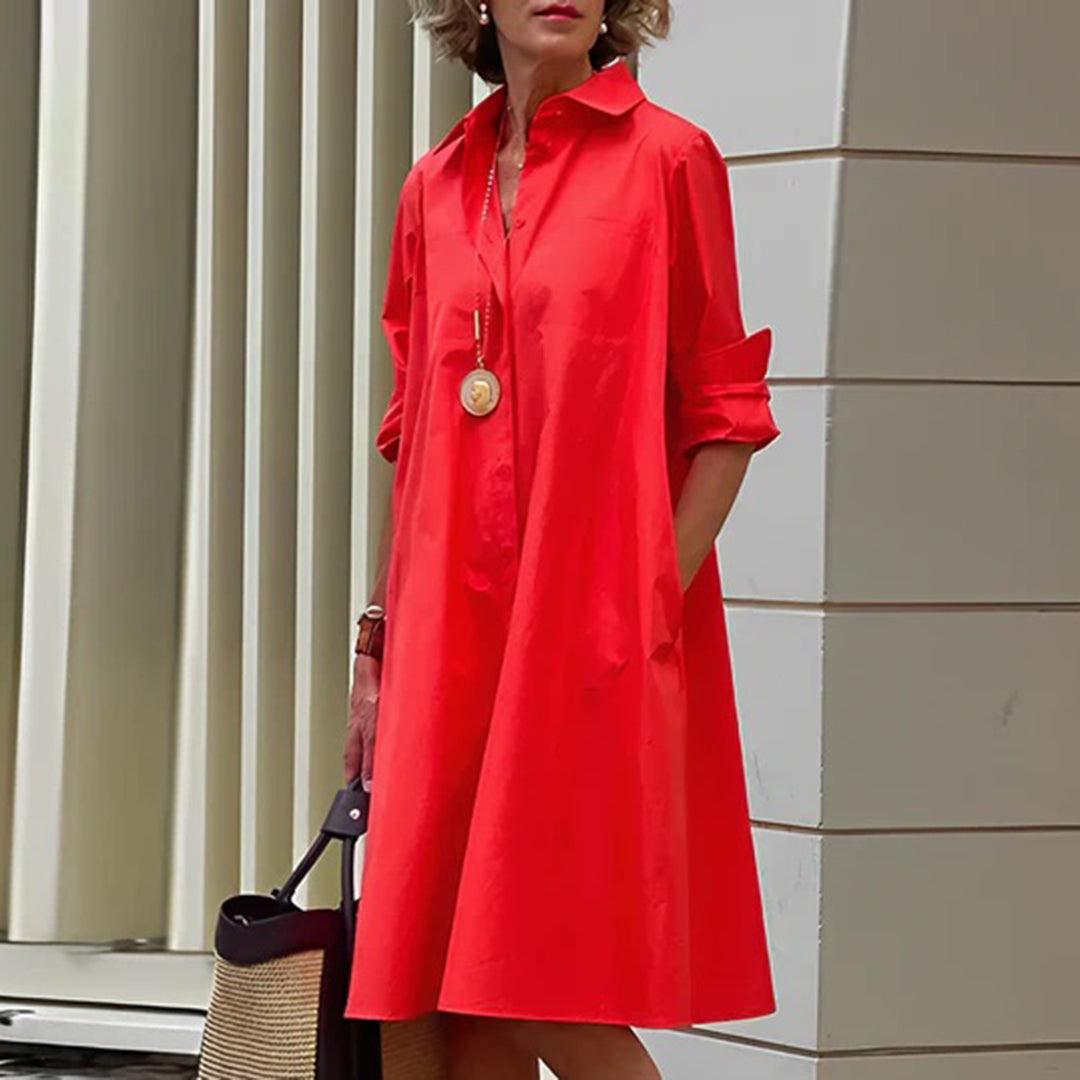 Stilla | Kjole Med Elegante Lange Ærmer