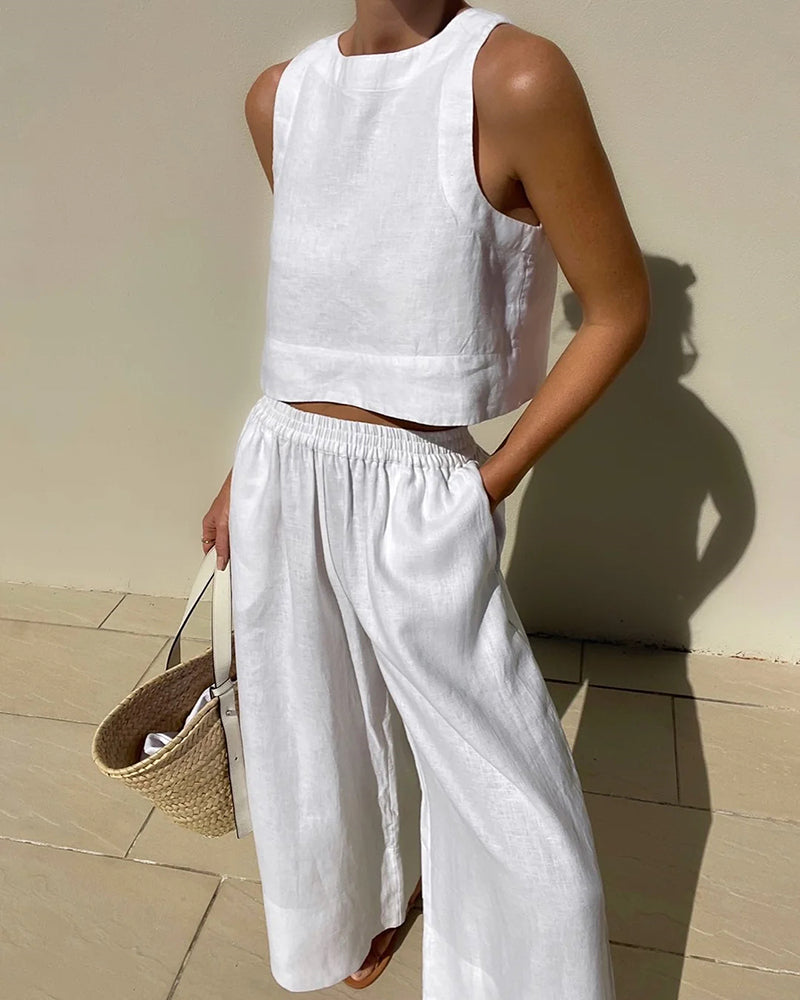 Stilla | To-delt Crop Top Og Ben Sæt