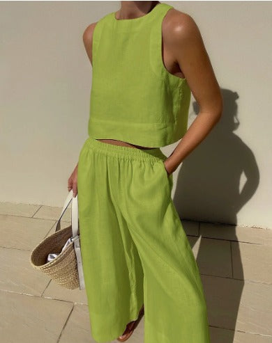 Stilla | To-delt Crop Top Og Ben Sæt