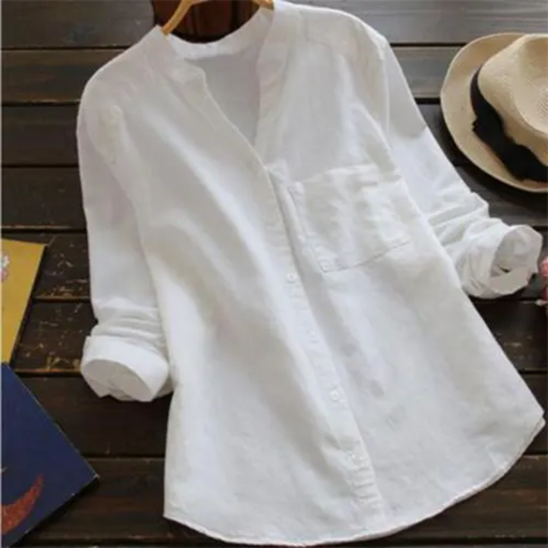 Stilla | Knapbluse Med Lange Ærmer Sommer Mode