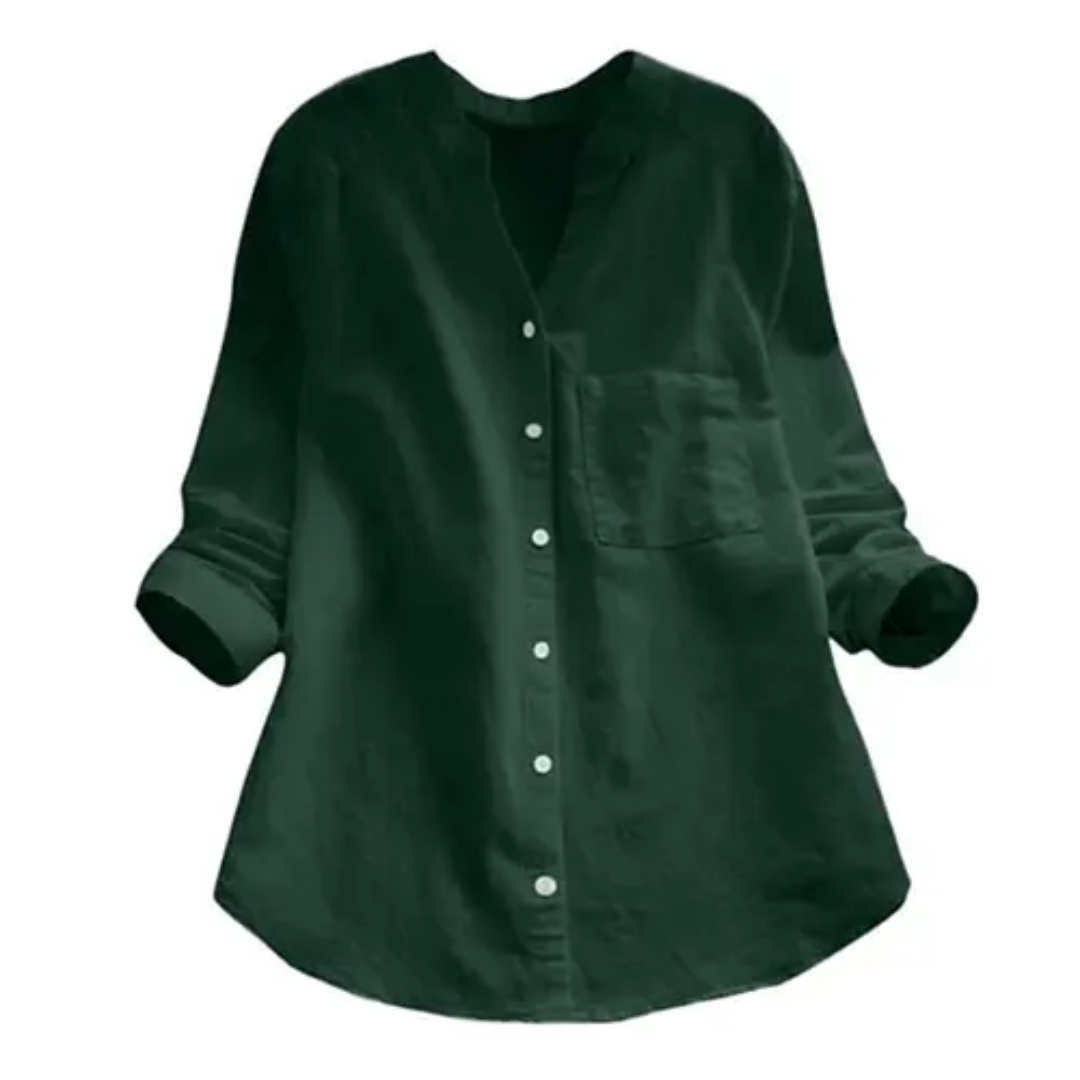Stilla | Knapbluse Med Lange Ærmer Sommer Mode