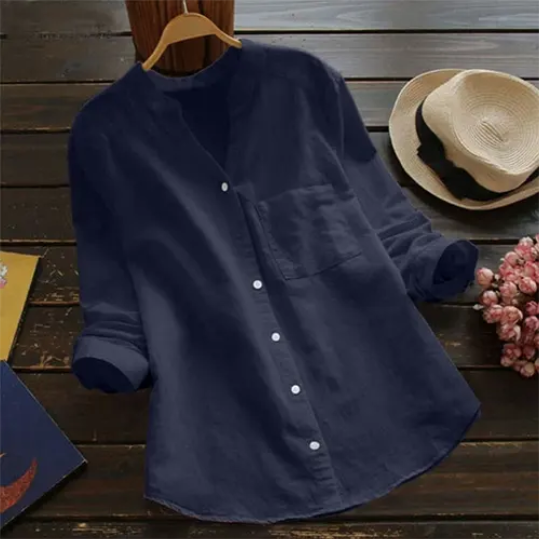 Stilla | Knapbluse Med Lange Ærmer Sommer Mode