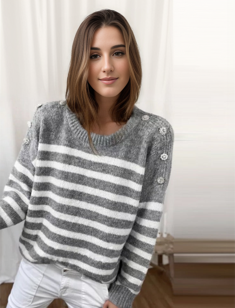 Stilla | Elegant Stribet Pullover