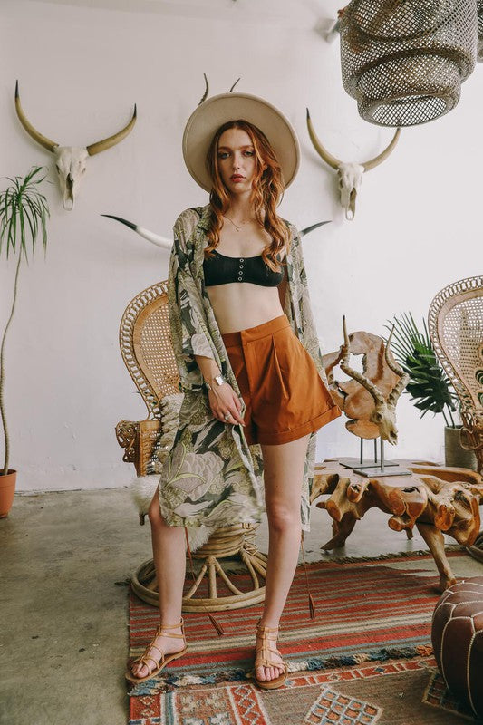 Stilla | Kimono M/ Suede Bindebælte Levere
