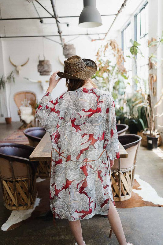 Stilla | Kimono M/ Suede Bindebælte Levere