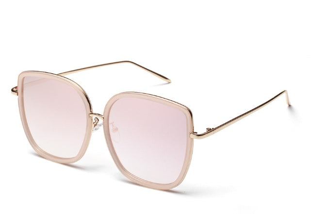 Stilla | Vintage Solbrille Med Gennemsigtig Ramme Og Farverige Linser