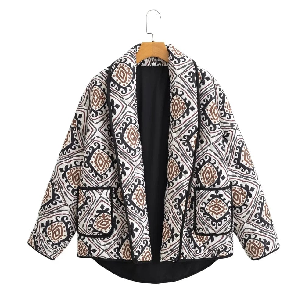 Stilla | Cardigan Med Retroprint til Kvinder Valor Online salg