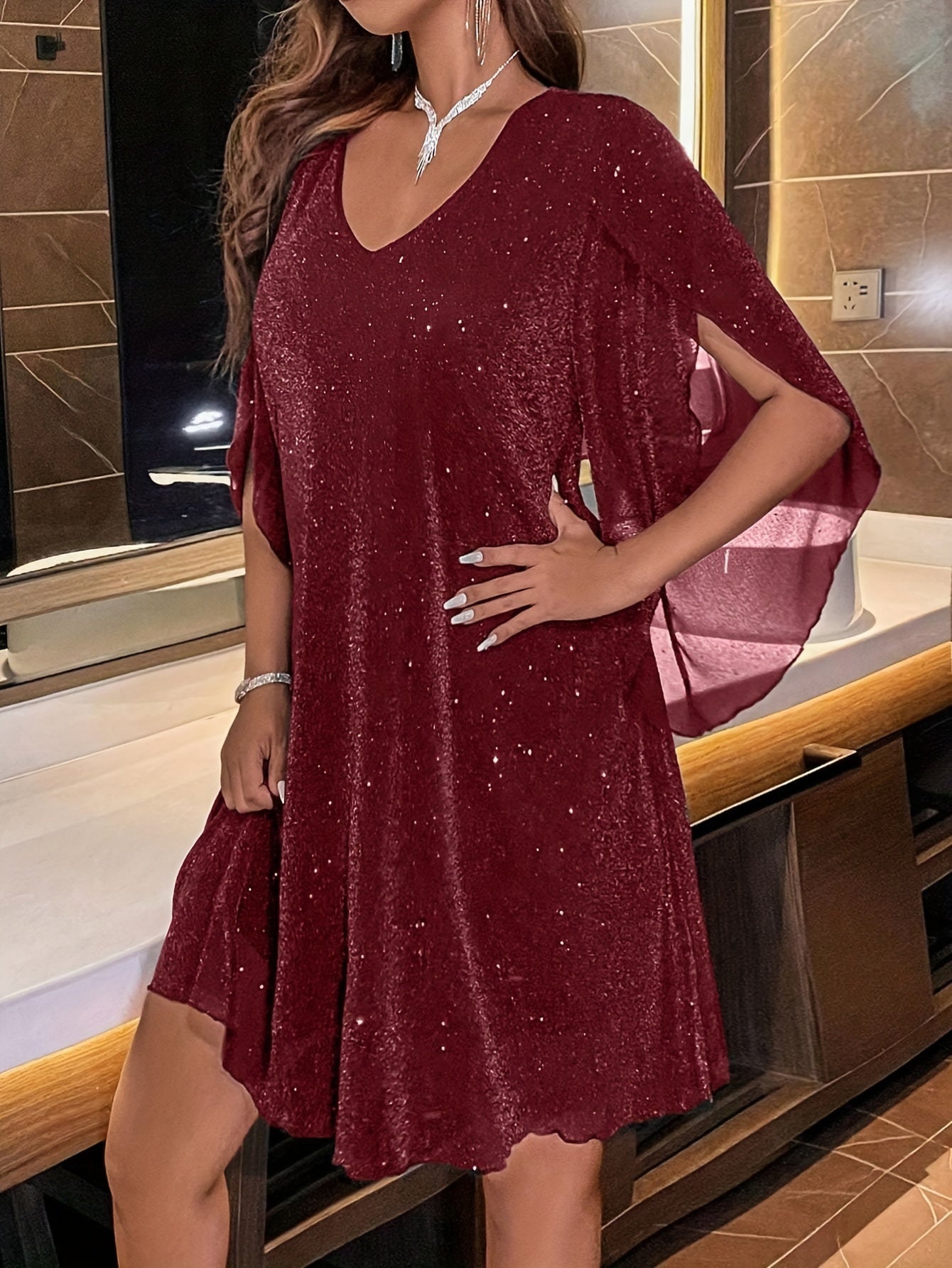 Stilla | Elegant Glitzer-Kjole til Aften Mode