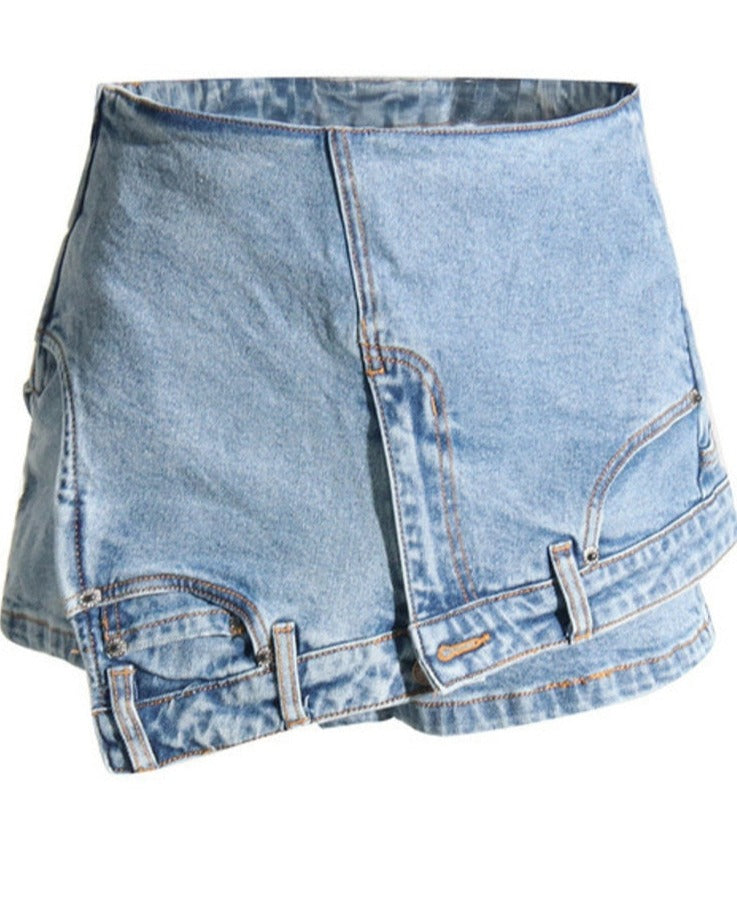 Stilla | Jean Lomme Nederdel Denim Shorts
