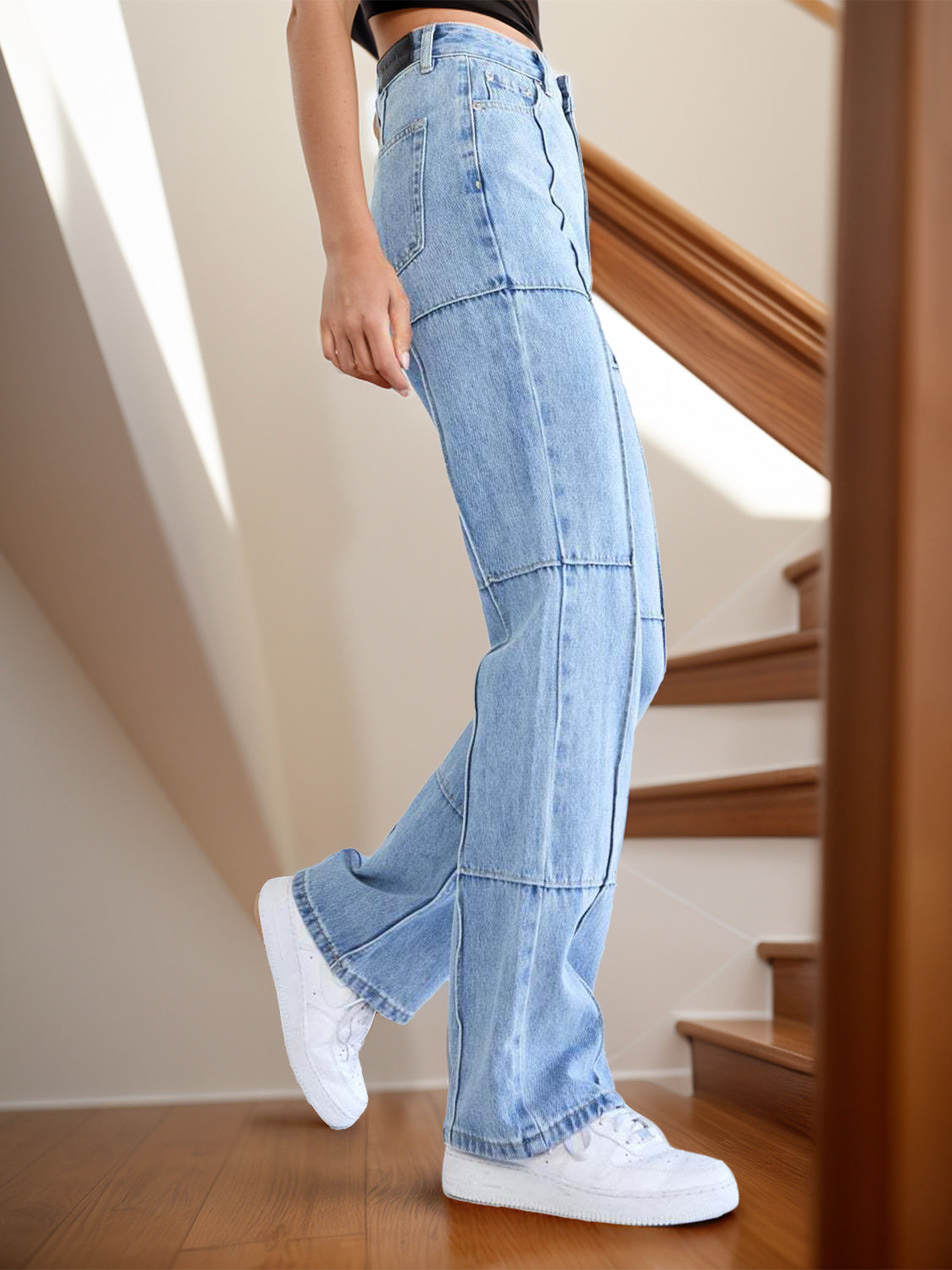 Stilla | Talje Lige Jeans Med Lommer Online nu