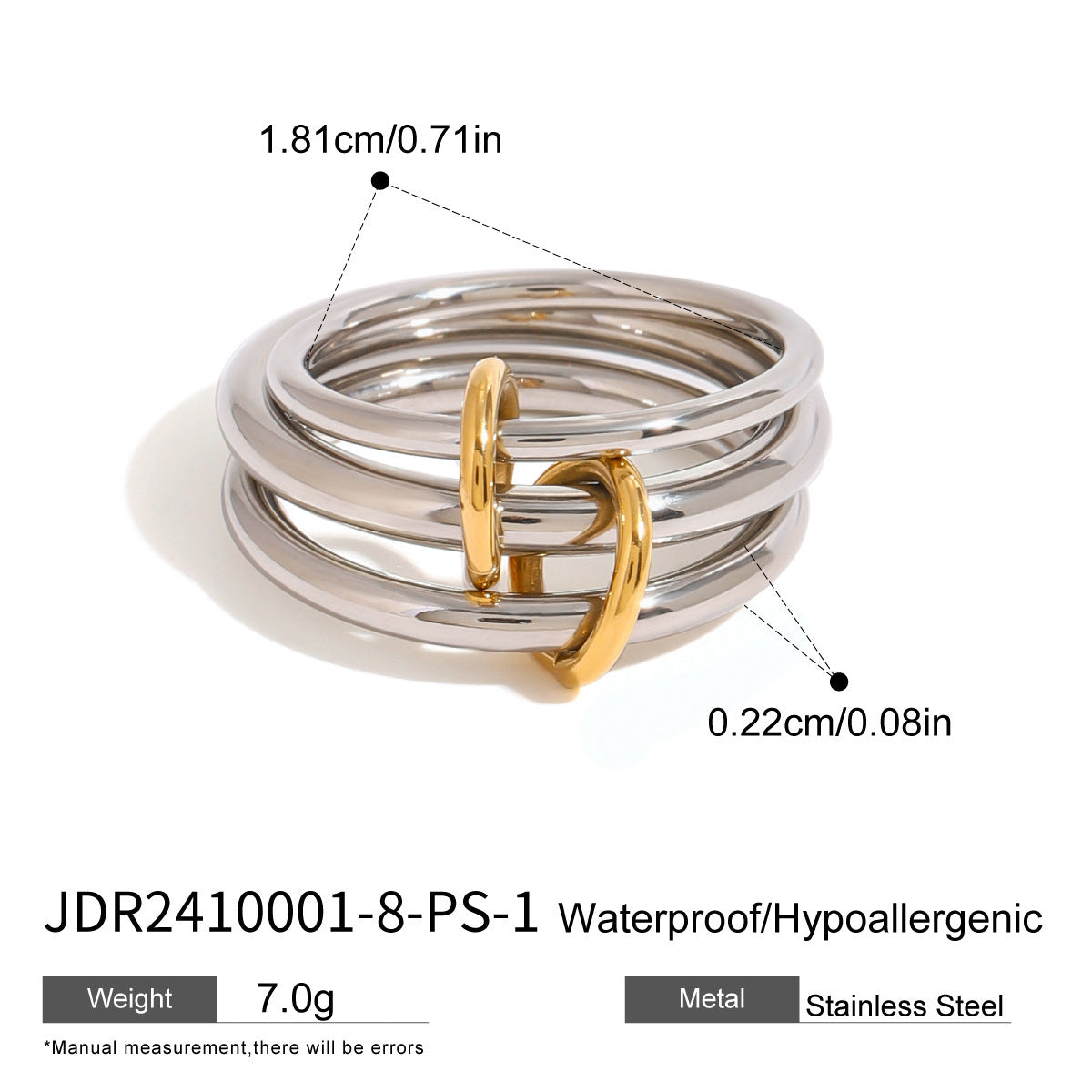 Stilla | Rustfrit Stål Twin Simple Ring