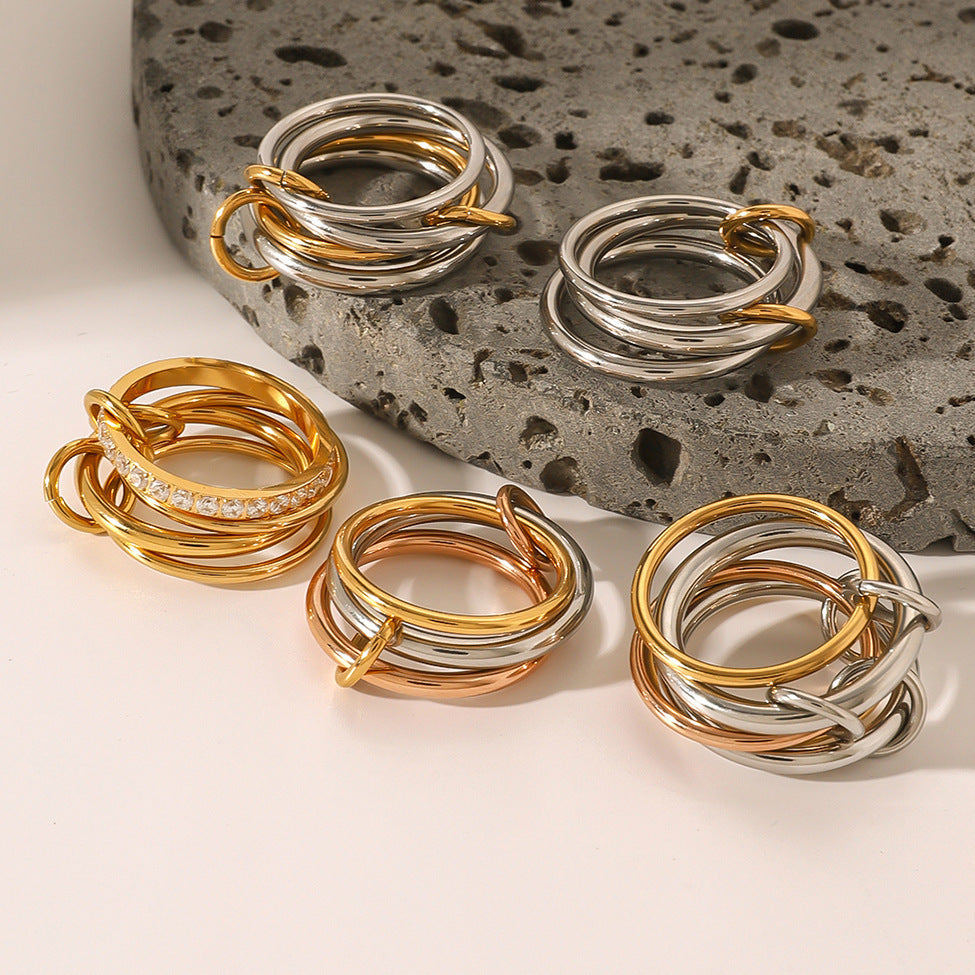 Stilla | Rustfrit Stål Twin Simple Ring