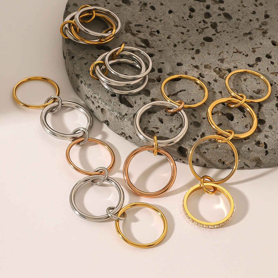Stilla | Rustfrit Stål Twin Simple Ring
