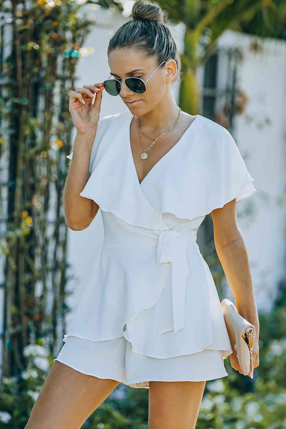 Stilla | Talje Surplice Lagd Romper