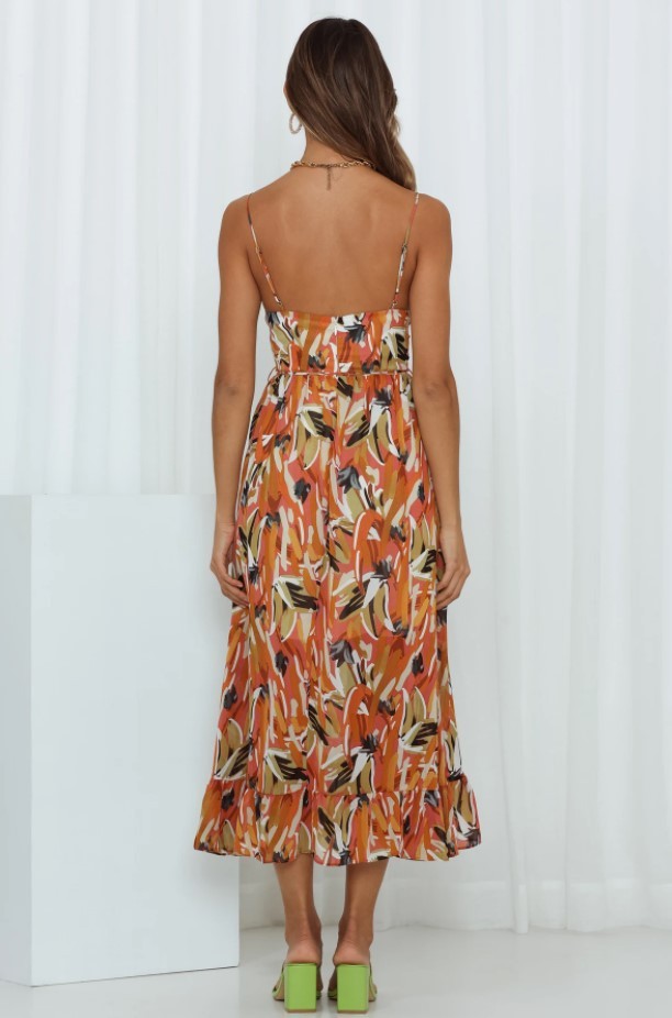 Stilla | Off Shoulder Boho Sling Print Kjole Online salg