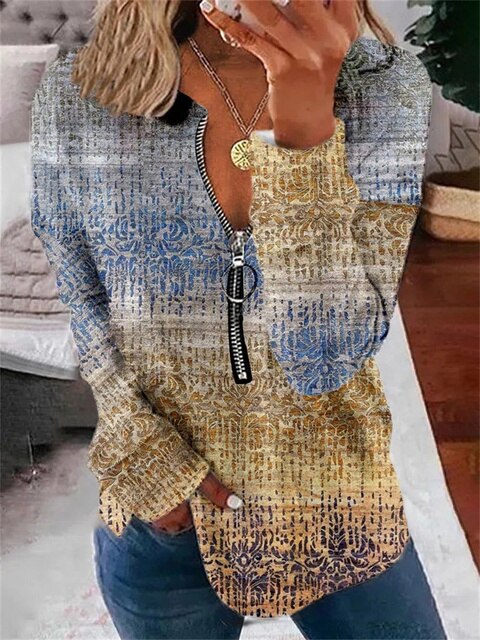 Stilla | Vintage Sweater med Blomster Mønster Online Hot Salg