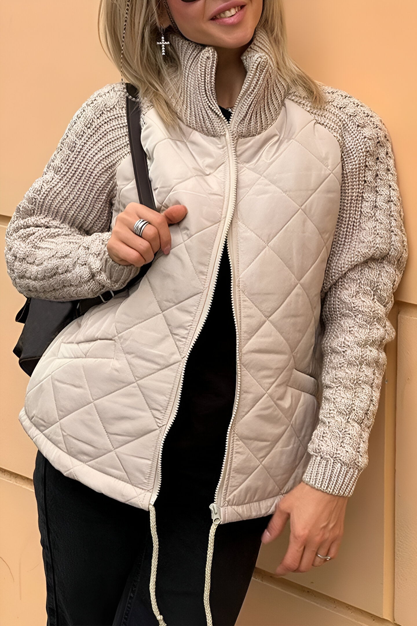 Stilla | Zip-jakke Af Patchwork-strik