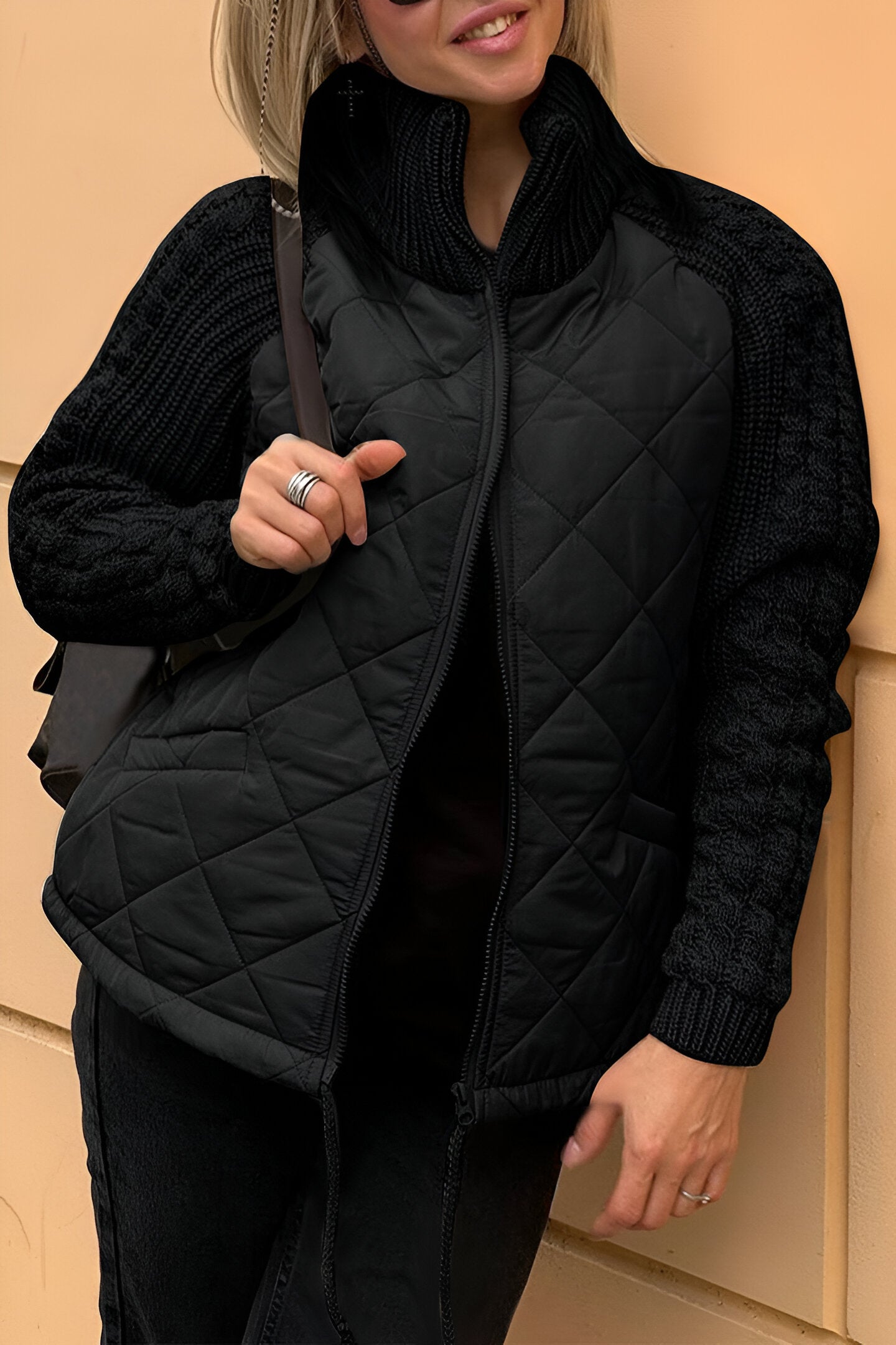Stilla | Zip-jakke Af Patchwork-strik