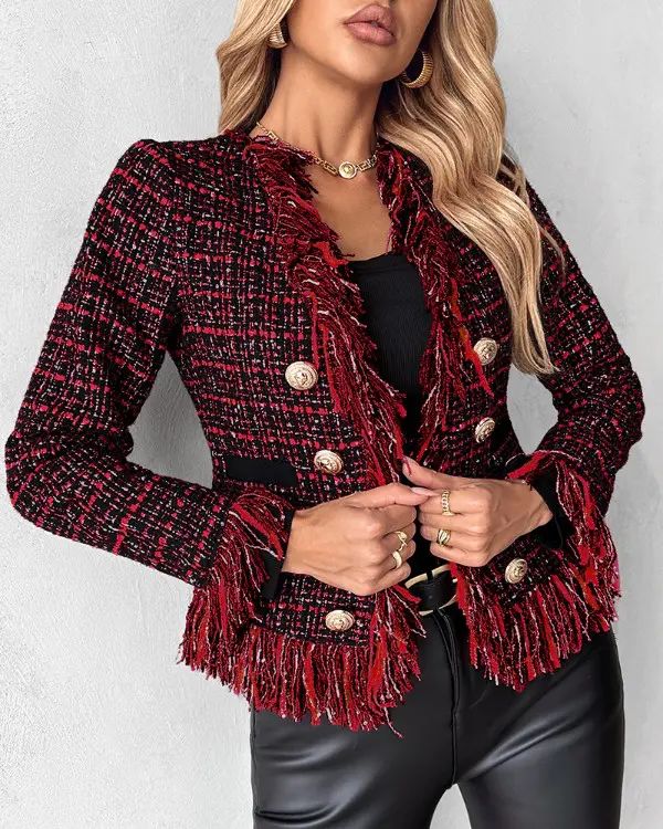 Stilla | Elegante casual jakke med frynser Udsalg