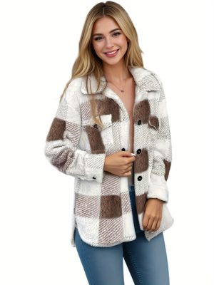 Stilla | Rutet Oversize-Jakke