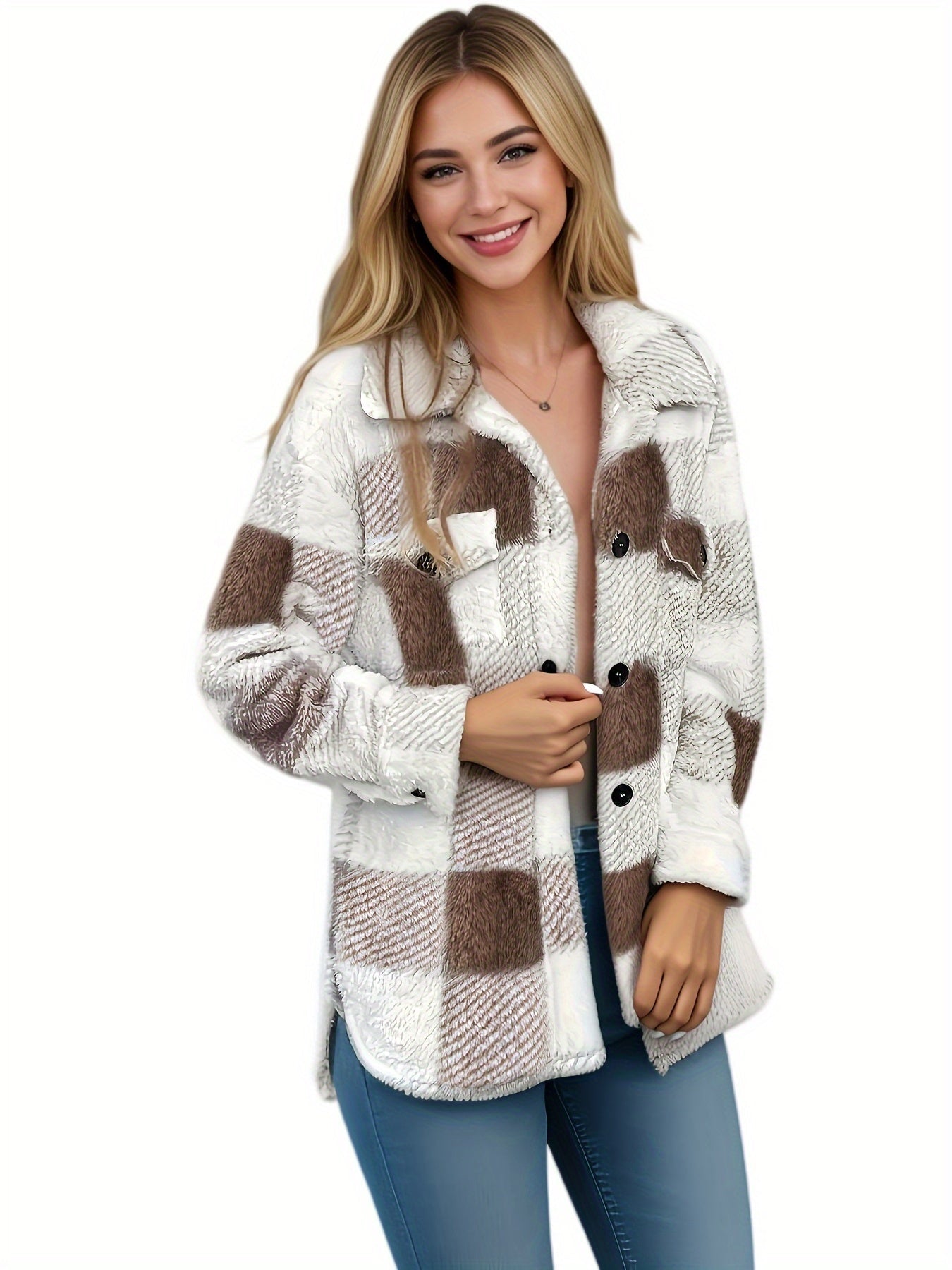 Stilla | Rutet Oversize-Jakke
