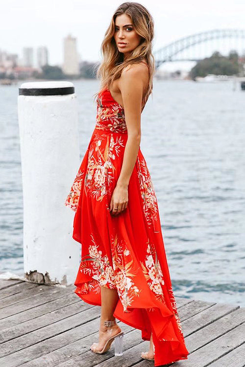 Stilla | Flare Rosætte Crossback Maxi Kjole Online