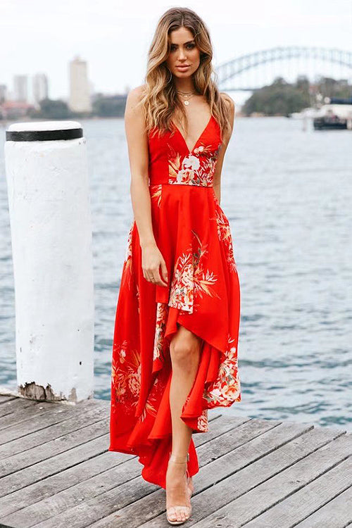 Stilla | Flare Rosætte Crossback Maxi Kjole Online