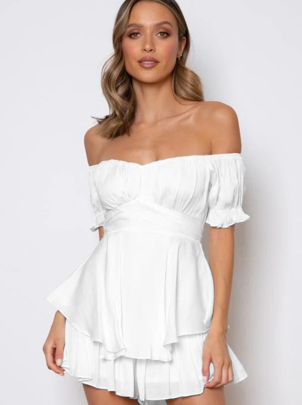 Stilla | Sommer Off Shoulder Minikjole Online Hot Salg