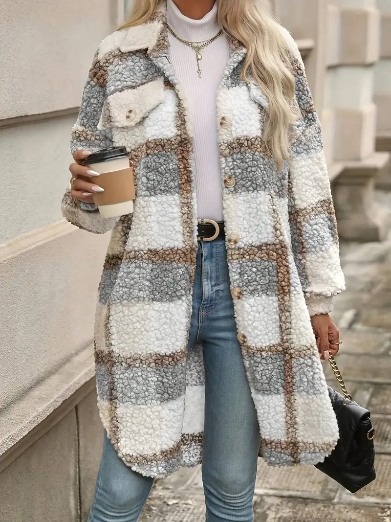 Stilla | Ternet Sherpa-jakke med knapper
