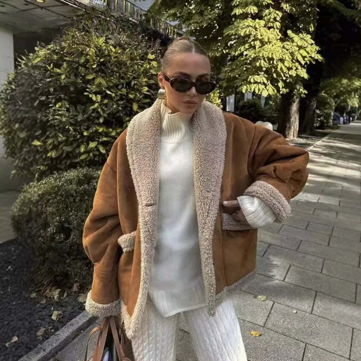 Stilla | Warm Jacket Brown Ideel Til Kolde Dage Mode