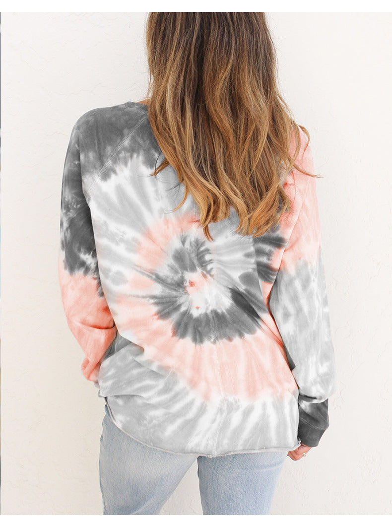 Stilla | Tie Dye Lange Ærmer Toppe Kvinder