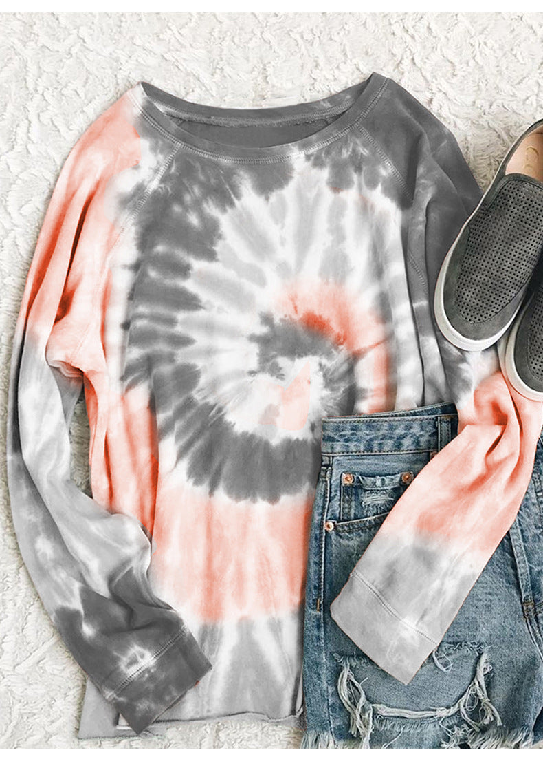 Stilla | Tie Dye Lange Ærmer Toppe Kvinder