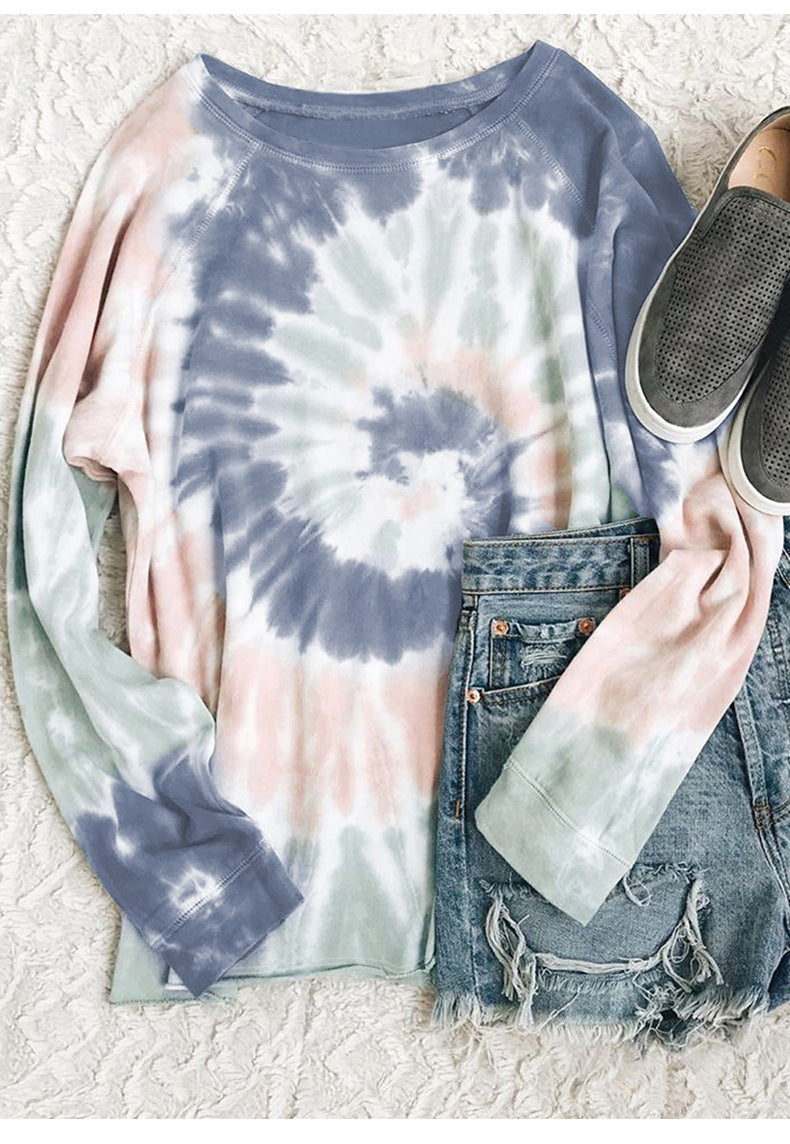 Stilla | Tie Dye Lange Ærmer Toppe Kvinder