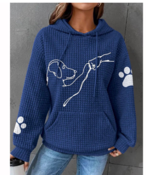 Stilla | Hoodie med hundetryk til kvinder Online