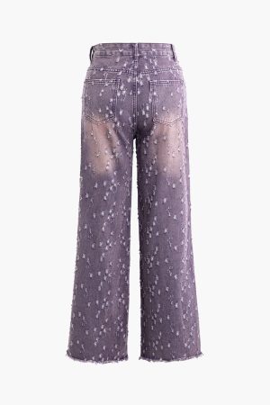 Stilla | Vaskede Wide Leg Jeans